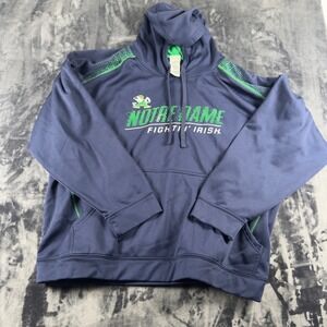 Notre Dame Hoodie Mens 3XL Navy Blue Fighting Irish Performance Sweatshirt